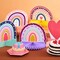 10 Pcs Rainbow Honeycomb Centerpiece Rainbow Teamed Easter Birthday Party Table Decoration Supplies Pastel Table Sign Boho Decor Heart Paper Centerpiece for Baby Shower Wedding Decor